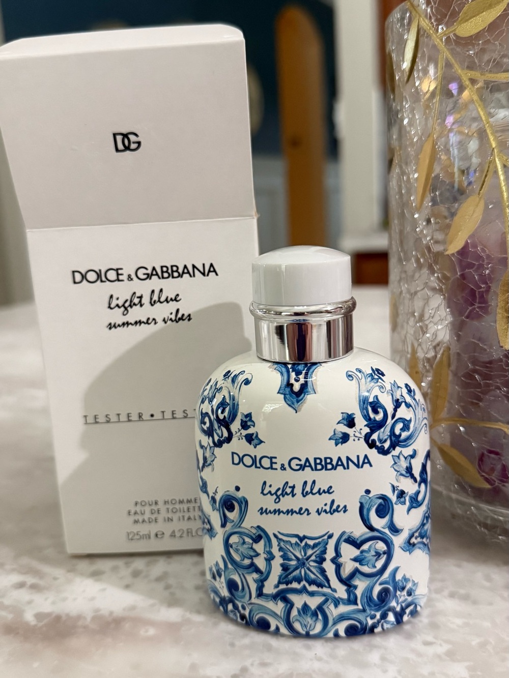 New with box mens Dolce & Gabbana Light Blue Summer Vibes full size